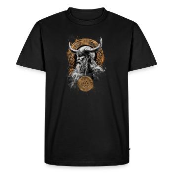 Odin Vikings Viking Viking Dieu nordique - T-shirt Premium bio Homme - noir - Devant - Nico (187cm)