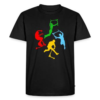 trottinette freestyle - T-shirt Premium bio Homme - noir - Devant - Nico (187cm)
