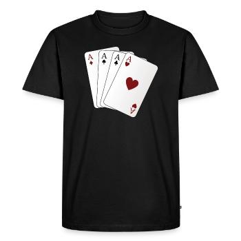 As des cartes à jouer - T-shirt Premium bio Homme - noir - Devant - Nico (187cm)