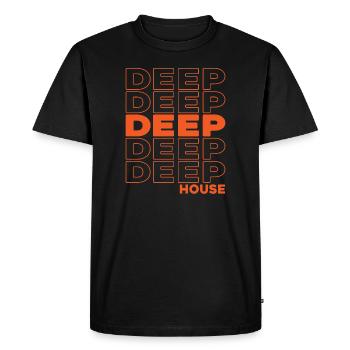 Deep House Music - Men's Premium Organic T-Shirt - black - Front - Nico (187cm)