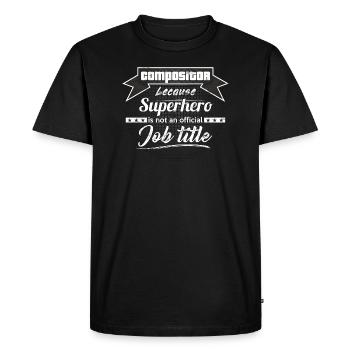 Compositor - VFX, comp, script, nodes, compositing - Men's Premium Organic T-Shirt - black - Front - Nico (187cm)