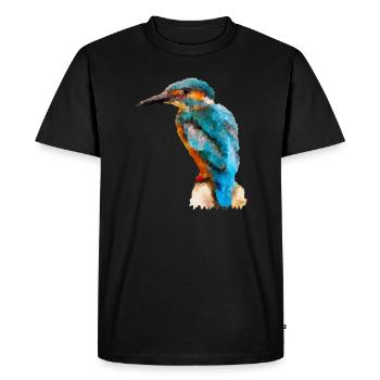 Kingfisher - Men's Premium Organic T-Shirt - black - Front - Nico (187cm)