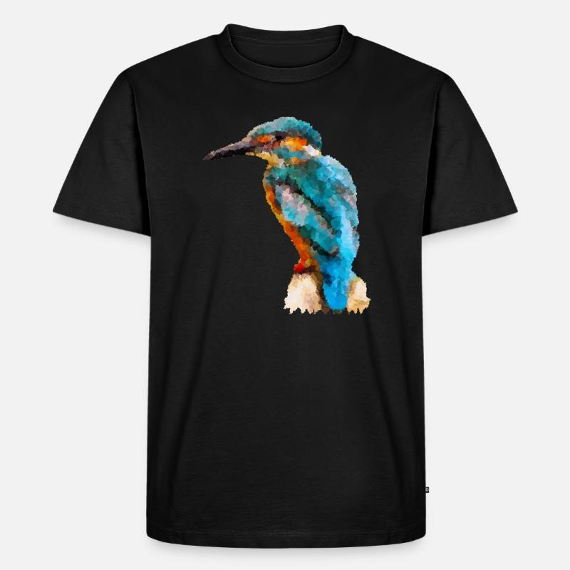 Eisvogel - Männer Premium Bio T-Shirt - Schwarz