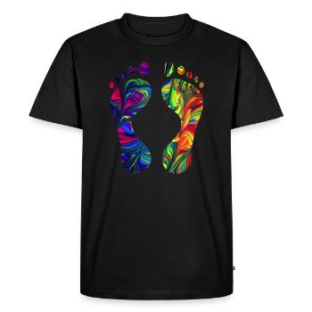 Pieds - T-shirt Premium bio Homme - noir - Devant - Nico (187cm)