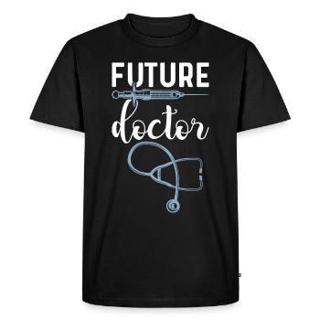 Docteur Docteur Études médicales Étudiant en médecine Docteur - T-shirt Premium bio Homme - noir - Devant - Nico (187cm)