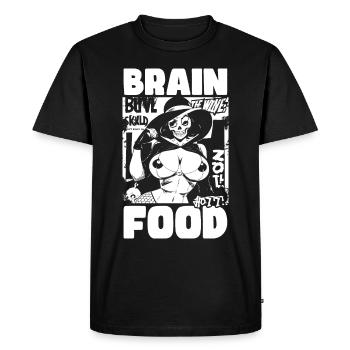 Nourriture pour le cerveau sexy - T-shirt Premium bio Homme - noir - Devant - Nico (187cm)