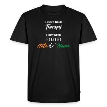 Je n’ai pas besoin de thérapie Côte d’Ivoir Idée cadeau - T-shirt Premium bio Homme - noir - Devant - Nico (187cm)