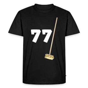 Birthday 77 brooms - Men's Premium Organic T-Shirt - black - Front - Nico (187cm)