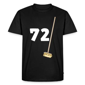 Pour Mon Papy Ou Mamie 72 balais Anniversaire - T-shirt Premium bio Homme - noir - Devant - Nico (187cm)