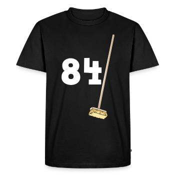 84 Balais Anniversaire Humour Papy Et mamie - T-shirt Premium bio Homme - noir - Devant - Nico (187cm)