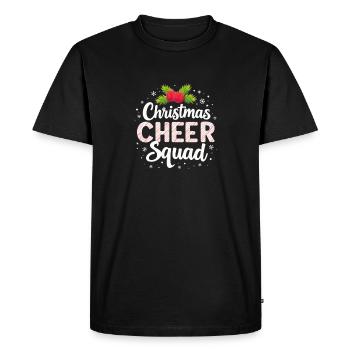 Cheer Squad de Noël Joie festive - T-shirt Premium bio Homme - noir - Devant - Nico (187cm)