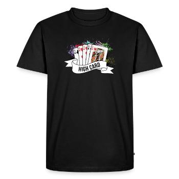 Poker Cartes les plus hautes cartes Jeu de poker - T-shirt Premium bio Homme - noir - Devant - Nico (187cm)