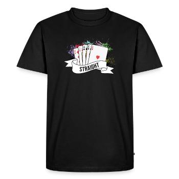 Poker Street Cards Poker Game - Men's Premium Organic T-Shirt - black - Front - Nico (187cm)