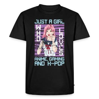 Gamer Fille Cadeau De Jeu K Pop Anime - T-shirt Premium bio Homme - noir - Devant - Nico (187cm)