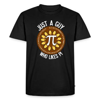 Just a Guy who likes Pi - Men's Premium Organic T-Shirt - black - Front - Nico (187cm)