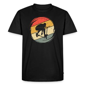 Cascade Scooter Enfants Scooter Jeune Rétro - T-shirt Premium bio Homme - noir - Devant - Nico (187cm)