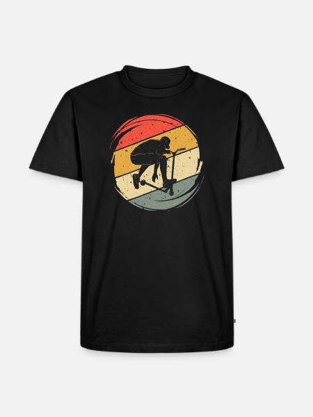 Stunt Scooter Løbehjul Børn Scooter Ung Retro - Herre Premium økologisk T-shirt - sort