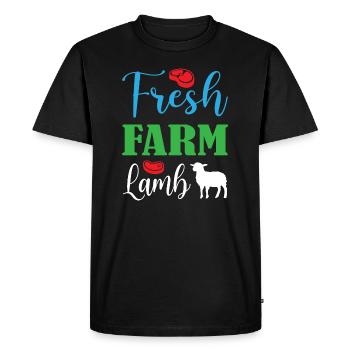 Fresh Farm Lamb - Men's Premium Organic T-Shirt - black - Front - Nico (187cm)