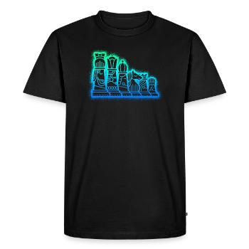 Pièces d’échecs Joueurs d’échecs Enfants Garçons Échecs - T-shirt Premium bio Homme - noir - Devant - Nico (187cm)