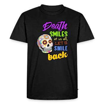Crâne Couleurs 2 - T-shirt Premium bio Homme - noir - Devant - Nico (187cm)