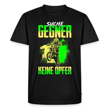 Motocross Search Opponents No Victims Motorcycle - Men's Premium Organic T-Shirt - black - Front - Nico (187cm)