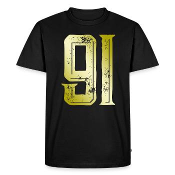 Symbole numérique 91 - T-shirt Premium bio Homme - noir - Devant - Nico (187cm)