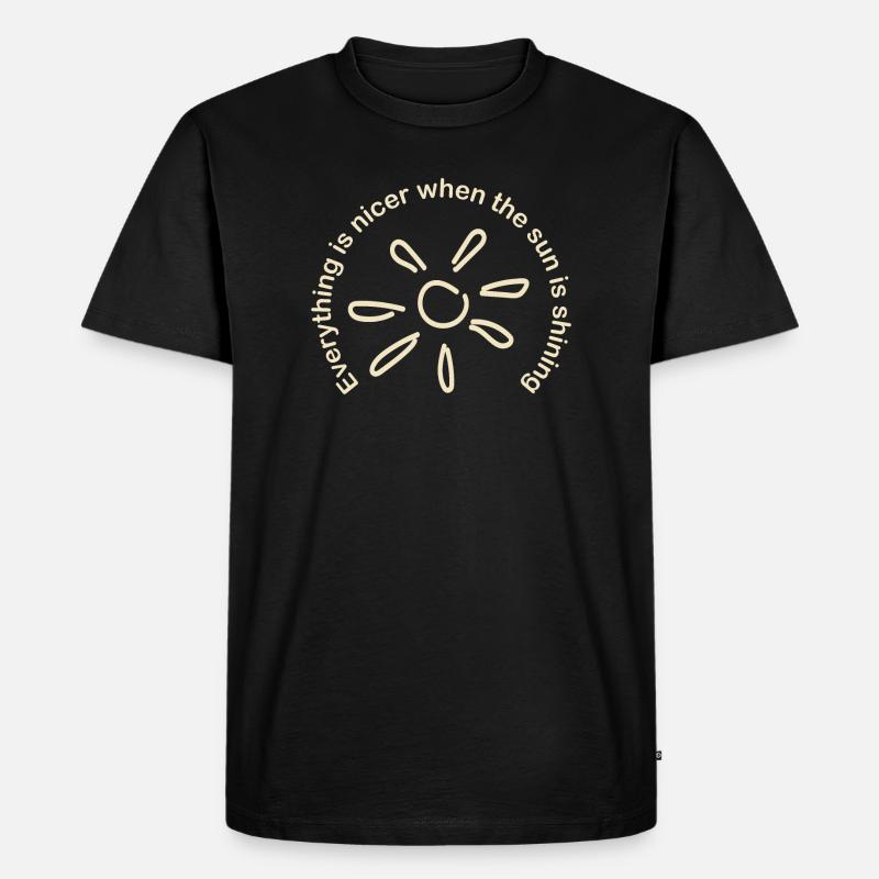 Sonne scheint Spruch - Männer Premium Bio T-Shirt - Schwarz