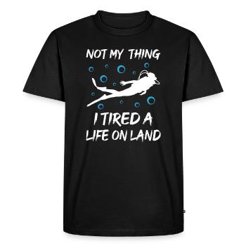 Pas mon truc Plongée Océan - T-shirt Premium bio Homme - noir - Devant - Nico (187cm)