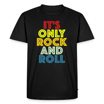 C’est juste du rock and roll | Musique, Concert, Orchestre - T-shirt Premium bio Homme - noir - Devant - Nico (187cm)
