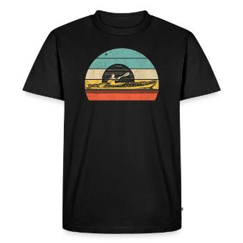 Aventure en kayak - T-shirt Premium bio Homme - noir - Devant - Nico (187cm)