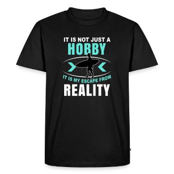 Surf Surfin cadeau Surfer Girl Surfer Surfboard - T-shirt Premium bio Homme - noir - Devant - Nico (187cm)