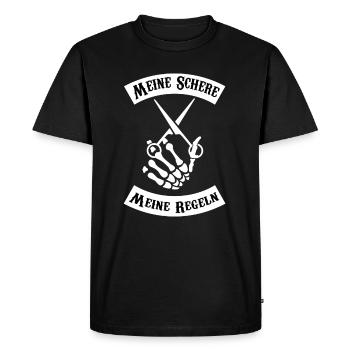 Salon de coiffure salon de coiffure salon de coiffure salon de coiffure cadeau - T-shirt Premium bio Homme - noir - Devant - Nico (187cm)