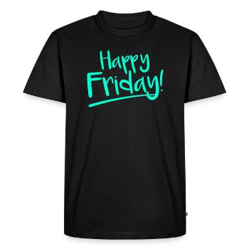 Joyeux vendredi Joyeux vendredi - T-shirt Premium bio Homme - noir - Devant - Nico (187cm)