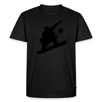 Hommes snowboard femmes sports d'hiver snowboarders - T-shirt Premium bio Homme - noir - Devant - Nico (187cm)