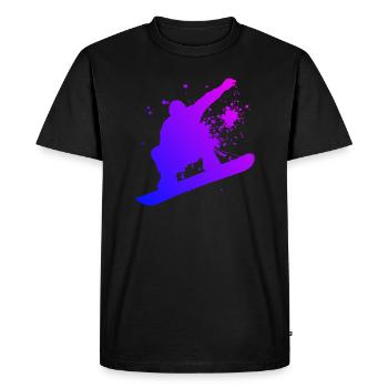 Sports d'hiver pour hommes Snowboard pour femmes Snowboard - T-shirt Premium bio Homme - noir - Devant - Nico (187cm)