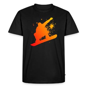 Mesdames sports d'hiver snowboard snowboard hommes - T-shirt Premium bio Homme - noir - Devant - Nico (187cm)