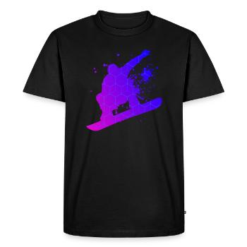 Sports d'hiver snowboard snowboarder hommes snowboard - T-shirt Premium bio Homme - noir - Devant - Nico (187cm)