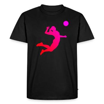 Joueur de volleyball masculin volleyball volleyball - T-shirt Premium bio Homme - noir - Devant - Nico (187cm)
