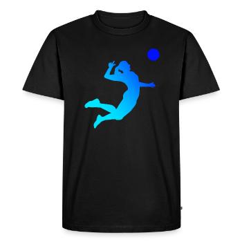 Volleyball masculin - T-shirt Premium bio Homme - noir - Devant - Nico (187cm)