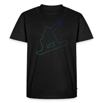 Snowboard Snowboard Sports d’hiver Snowboarders - T-shirt Premium bio Homme - noir - Devant - Nico (187cm)