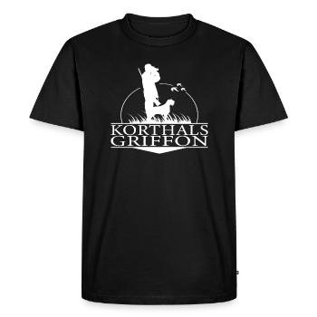 KORTHALS GRIFFON Hunting Dogs Hunter Hunting Wilsigns - Men's Premium Organic T-Shirt - black - Front - Nico (187cm)