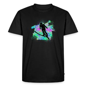 Ski jumping - Men's Premium Organic T-Shirt - black - Front - Nico (187cm)