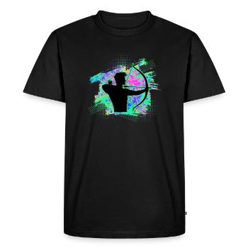 Archerie - T-shirt Premium bio Homme - noir - Devant - Nico (187cm)