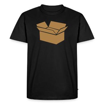 boite carton dessin 0 - T-shirt Premium bio Homme - noir - Devant - Nico (187cm)