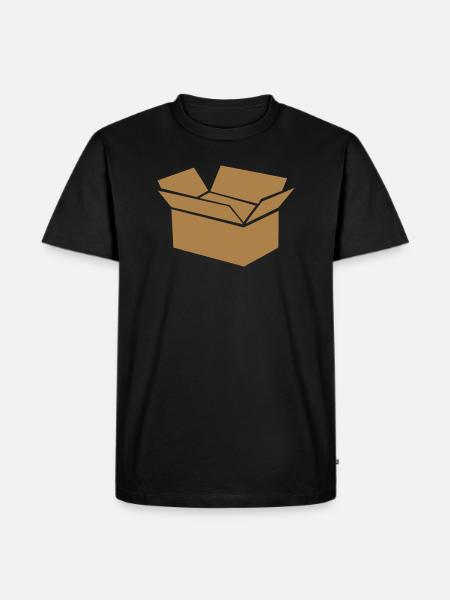 cardboard box drawing 0 - Men's Premium Organic T-Shirt - black