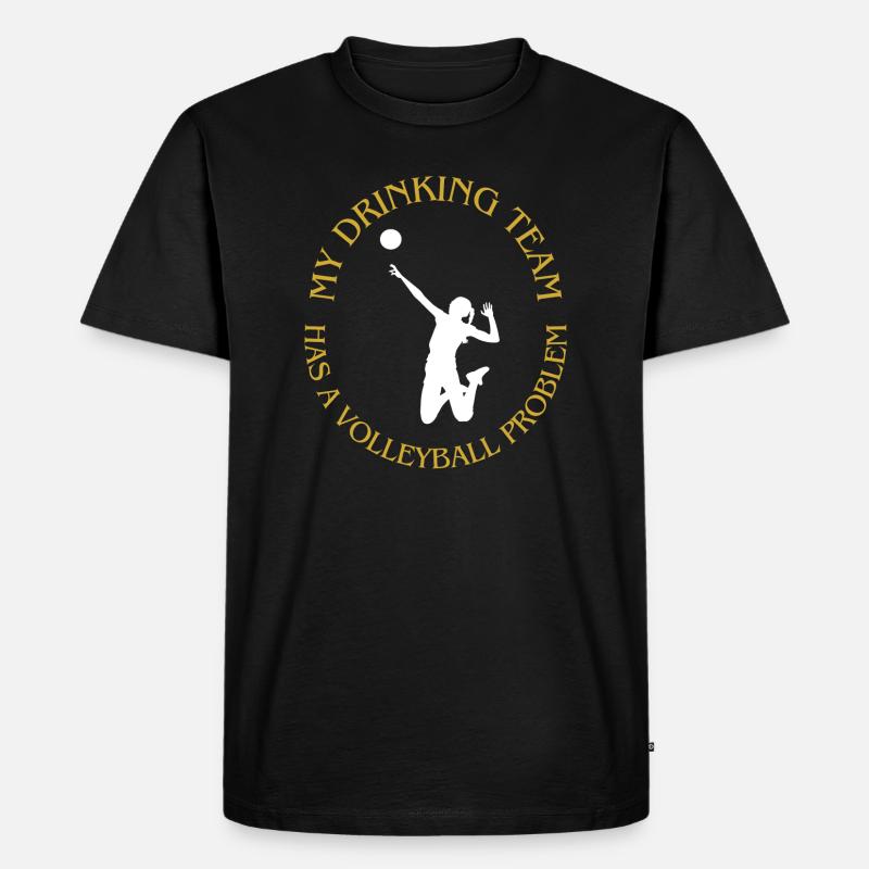 Volleyball Problem - Männer Premium Bio T-Shirt - Schwarz