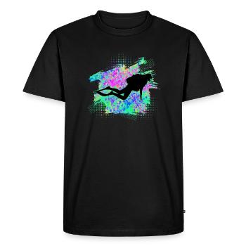 Plongeurs plongeurs - T-shirt Premium bio Homme - noir - Devant - Nico (187cm)