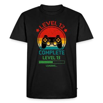 12e anniversaire gamer gambler cadeau 12 ans - T-shirt Premium bio Homme - noir - Devant - Nico (187cm)