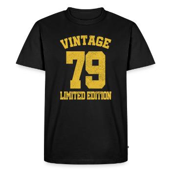 Geburtsjahr 1979 - Männer Premium Bio T-Shirt - Schwarz - Vorne - Nico (187cm)