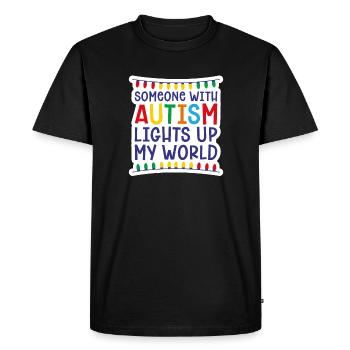 Autisme - T-shirt Premium bio Homme - noir - Devant - Nico (187cm)